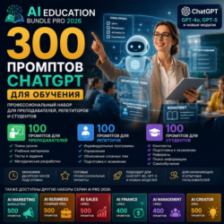 300 промптов ChatGPT для обучения — AI Education Bundle Pro 2026