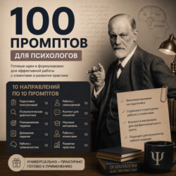 100 промптов ChatGPT для психологов — AI Psychology Pro 2026: консультации, анализ