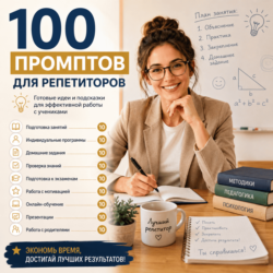 100 промптов ChatGPT для репетиторов — AI Tutor Pro 2026: занятия, обучение