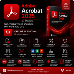 Adobe Acrobat PRO 2025 для Windows | Lifetime License | Цифровой Серийный Номер