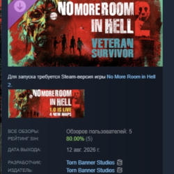 No More Room in Hell 2 - Veteran Survivor Pack DLC АВТОДОСТАВКА STEAM РОССИЯ