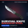 Нож выживания | Damascus Steel | После полевых испытаний · Скин Counter-Strike 2