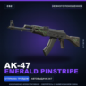 AK-47 | Emerald Pinstripe | Немного поношенное · Скин Counter-Strike 2