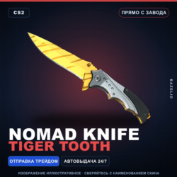 Nomad Knife | Tiger Tooth | Прямо с завода · Скин Counter-Strike 2
