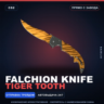 Falchion Knife | Tiger Tooth | Прямо с завода · Скин Counter-Strike 2