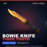 Bowie Knife | Tiger Tooth | Прямо с завода · Скин Counter-Strike 2
