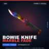 Bowie Knife | Marble Fade | Прямо с завода · Скин Counter-Strike 2