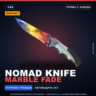 StatTrak™ Nomad Knife | Marble Fade | Прямо с завода · Скин Counter-Strike 2