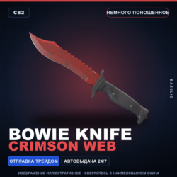 Bowie Knife | Crimson Web | Немного поношенное · Скин Counter-Strike 2
