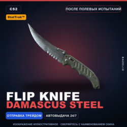 StatTrak™ Flip Knife | Damascus Steel | После полевых испытаний · Скин CS2