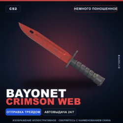 Bayonet | Crimson Web | Немного поношенное · Скин Counter-Strike 2