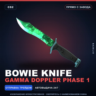 Bowie Knife | Gamma Doppler Phase 1 | Прямо с завода · Скин Counter-Strike 2