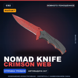 StatTrak™ Nomad Knife | Crimson Web | Немного поношенное · Скин Counter-Strike 2