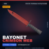 StatTrak™ Bayonet | Crimson Web | После полевых испытаний · Скин Counter-Strike 2