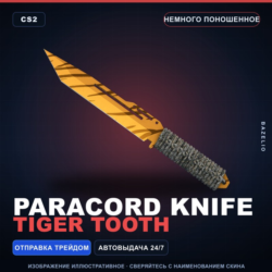 Paracord Knife | Tiger Tooth | Немного поношенное · Скин Counter-Strike 2