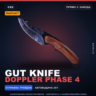 StatTrak™ Gut Knife | Doppler Phase 4 | Прямо с завода · Скин Counter-Strike 2