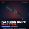 Falchion Knife | Blue Steel | Поношенное · Скин Counter-Strike 2