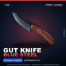 Gut Knife | Blue Steel | Прямо с завода · Скин Counter-Strike 2