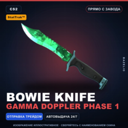 StatTrak™ Bowie Knife | Gamma Doppler Phase 1 | Прямо с завода · Скин CS2