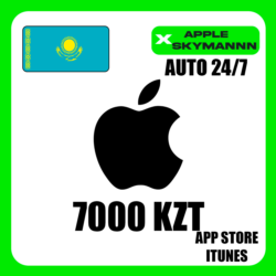 Apple iTunes 7000 KZT КАЗАХСТАН ПОДАРОЧНАЯ КАРТА 24/7