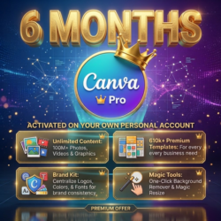 Canva Pro – 6 Месяцев | ВАШ ЛИЧНЫЙ АККАУНТ | Безлимитный контент, 610к  Pro-шаблоно