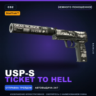 StatTrak™ USP-S | Ticket to Hell | Немного поношенное · Скин Counter-Strike 2