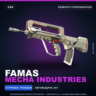 FAMAS | Mecha Industries | Немного поношенное · Скин Counter-Strike 2