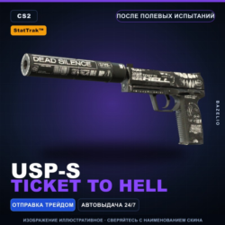 StatTrak™ USP-S | Ticket to Hell | После полевых испытаний · Скин Counter-Strike 2
