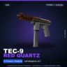 Tec-9 | Red Quartz | Прямо с завода · Скин Counter-Strike 2