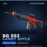 SG 553 | Candy Apple | Закалённое в боях · Скин Counter-Strike 2