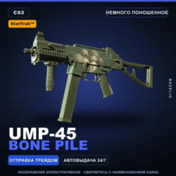 StatTrak™ UMP-45 | Bone Pile | Немного поношенное · Скин Counter-Strike 2