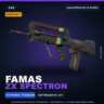 StatTrak™ FAMAS | ZX Spectron | Закалённое в боях · Скин Counter-Strike 2