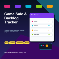 Game Sale & Backlog Tracker - Excel планер игр