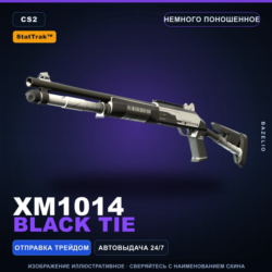 StatTrak™ XM1014 | Black Tie | Немного поношенное · Скин Counter-Strike 2