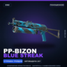 PP-Bizon | Blue Streak | Поношенное · Скин Counter-Strike 2