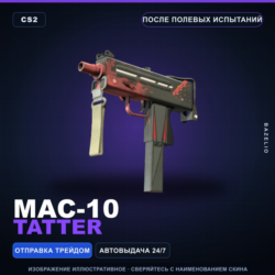 MAC-10 | Tatter | После полевых испытаний · Скин Counter-Strike 2