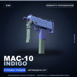 MAC-10 | Indigo | Немного поношенное · Скин Counter-Strike 2