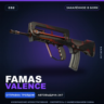 FAMAS | Valence | Закалённое в боях · Скин Counter-Strike 2