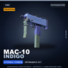 Сувенирный MAC-10 | Indigo | Поношенное · Скин Counter-Strike 2
