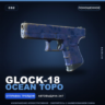 Glock-18 | Ocean Topo | Поношенное · Скин Counter-Strike 2
