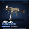 UMP-45 | Gunsmoke | Поношенное · Скин Counter-Strike 2