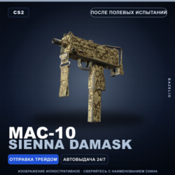 MAC-10 | Sienna Damask | После полевых испытаний · Скин Counter-Strike 2