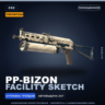 Сувенирный PP-Bizon | Facility Sketch | Поношенное · Скин Counter-Strike 2