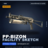 Сувенирный PP-Bizon | Facility Sketch | Закалённое в боях · Скин Counter-Strike 2