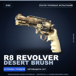 R8 Revolver | Desert Brush | После полевых испытаний · Скин Counter-Strike 2
