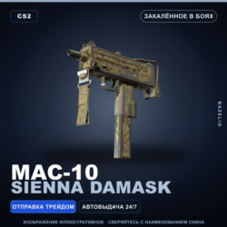 MAC-10 | Sienna Damask | Закалённое в боях · Скин Counter-Strike 2