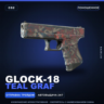 Glock-18 | Teal Graf | Поношенное · Скин Counter-Strike 2