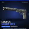 USP-S | Night Ops | Поношенное · Скин Counter-Strike 2