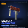 StatTrak™ MAC-10 | Carnivore | После полевых испытаний · Скин Counter-Strike 2