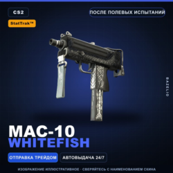 StatTrak™ MAC-10 | Whitefish | После полевых испытаний · Скин Counter-Strike 2